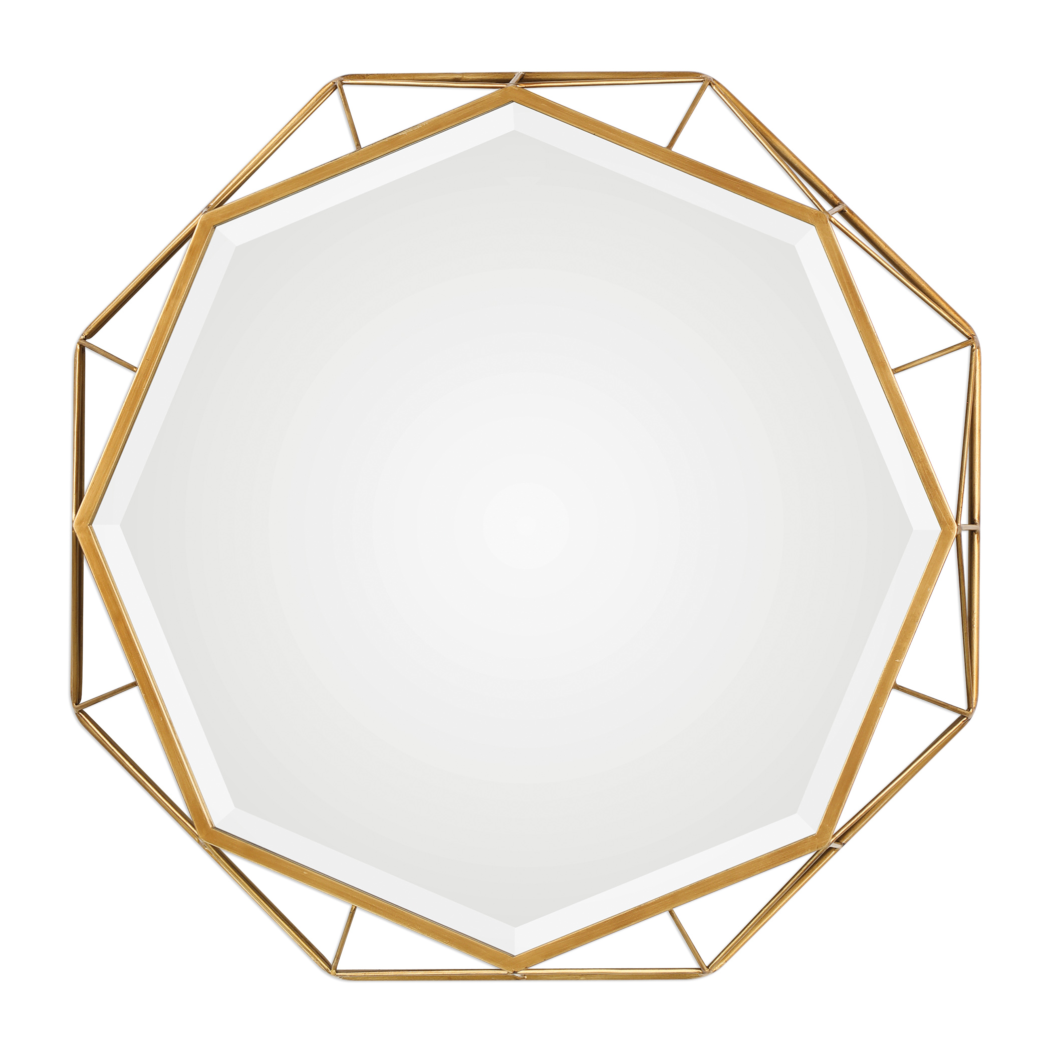 Picture of MEKHI ANTIQUED GOLD MIRROR